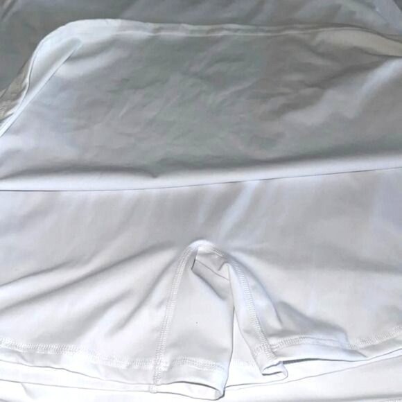 Womens 2X White Romper Dress With Built-In Shorts & Side Pockets Nylon Elastane - Picture 3 of 7